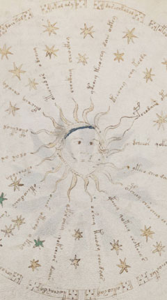 Figure 3 - Folio 68v3 Sun
with face of Apollo