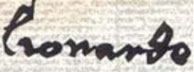 figure 3 - Leonardo's signature